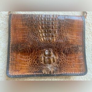 Vintage Genuine Exotic Crocodile Leather Purse- Made in Aswan, Egypt (1980’s)